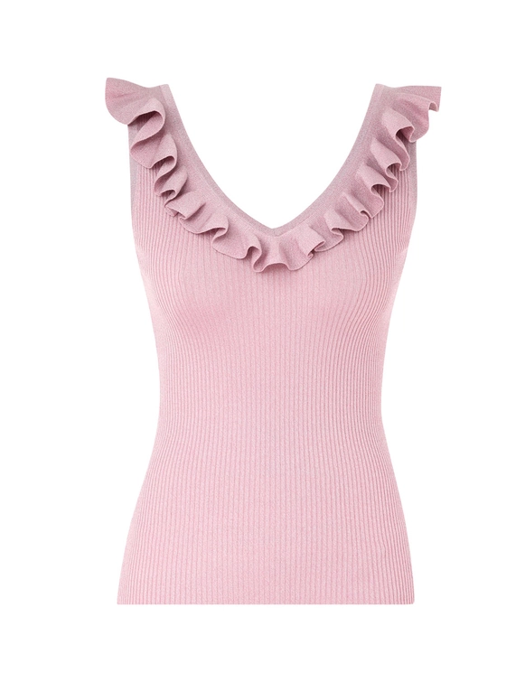 August Frill V-Neck Top