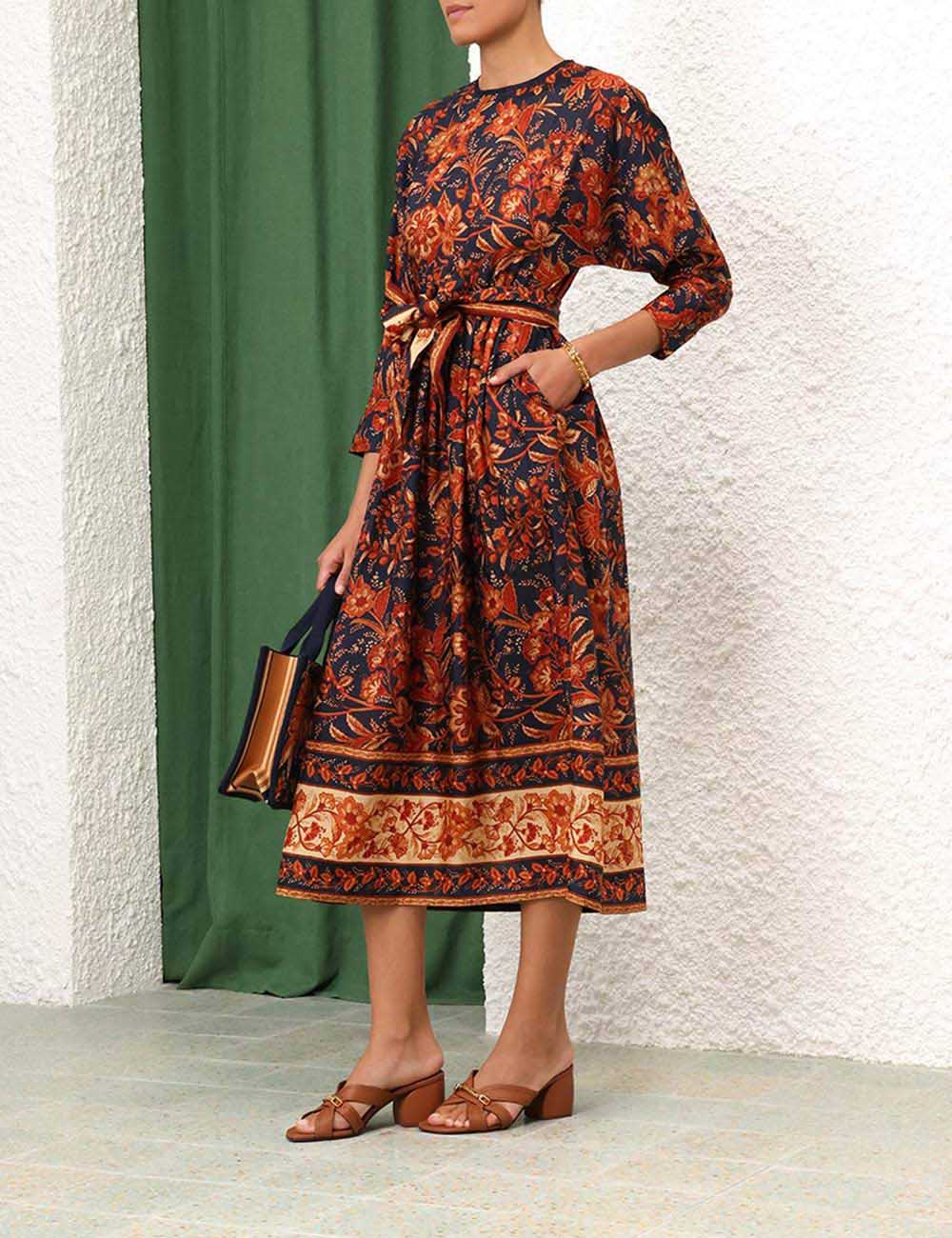 Junie Long Sleeve Midi Dress