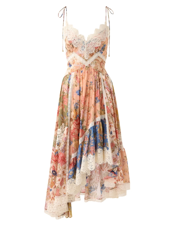 August Asymmetric Slip Dress