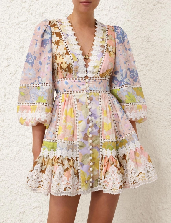 POP TRIMMED MINI DRESS