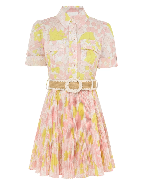 POP PLEATED MINI DRESS