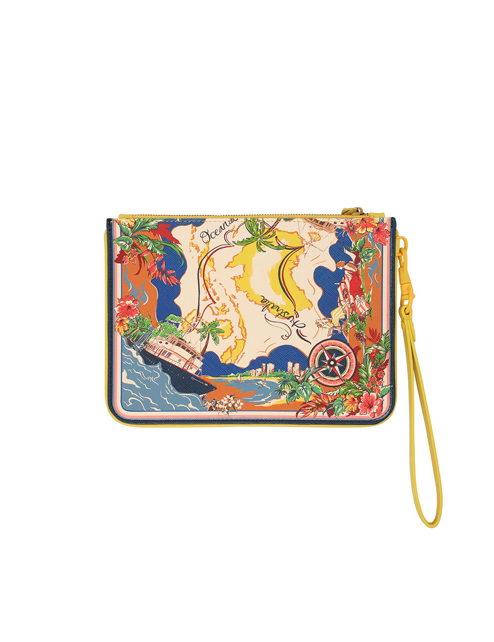 Medium Printed Leather Pouch