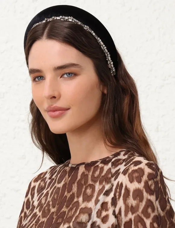 Velvet Rhinestone Headband
