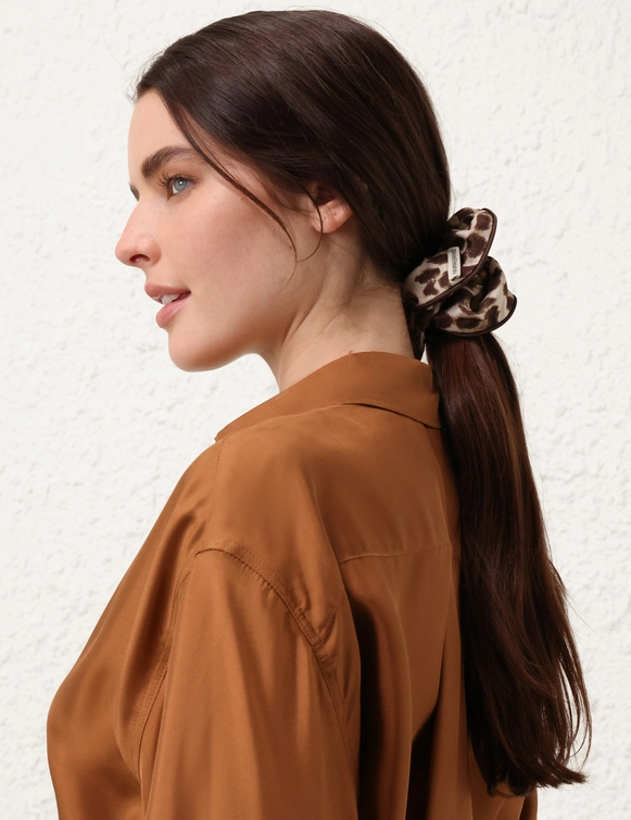 Printed Silk Scrunchie