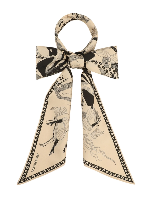 Printed Silk Neck Scarf