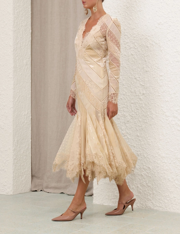 Eden V Neck Spliced Gown