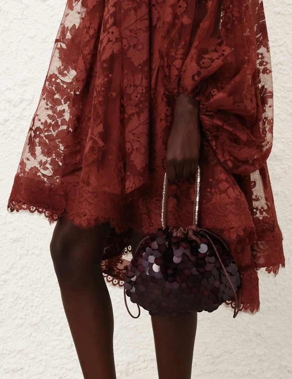 Sequin Embroidered Pouch