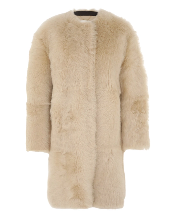Illustration Shearling Coat