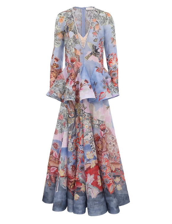 Illustration V Neck Gown