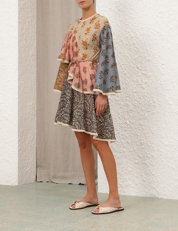 Tallow Asymmetric Mini Dress