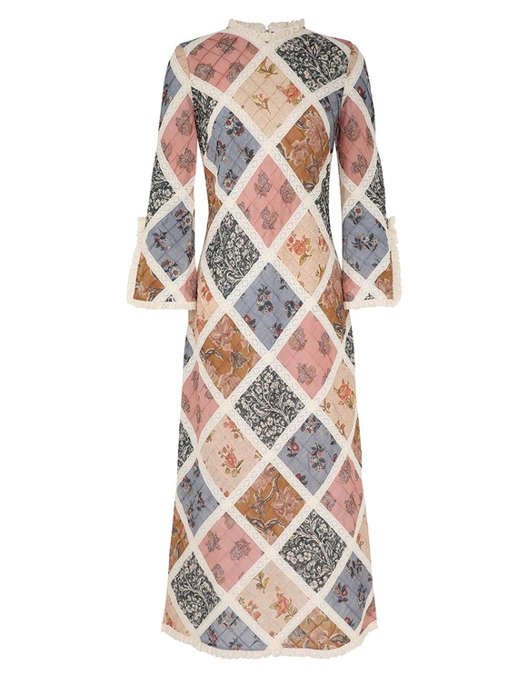 Tallow Lace Trim Midi Dress