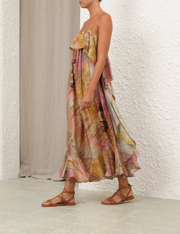 Tallow Ruffle Maxi Dress