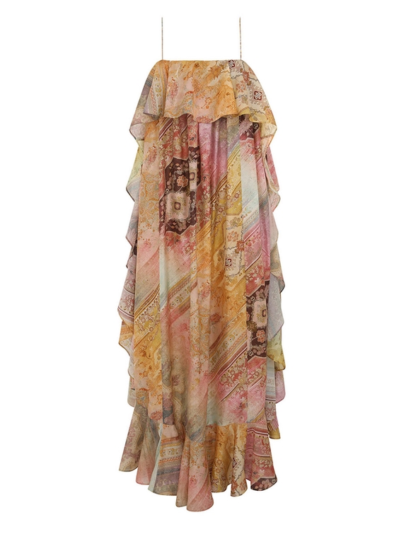 Tallow Ruffle Maxi Dress