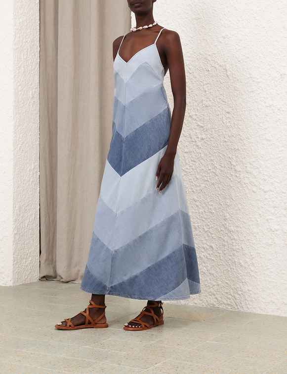 Tallow Chevron Maxi Dress