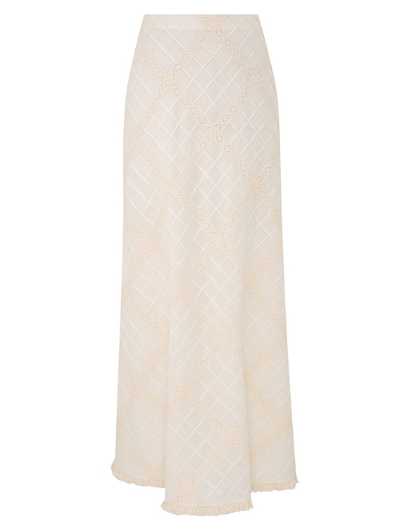 Tallow Lace Trim Bias Skirt