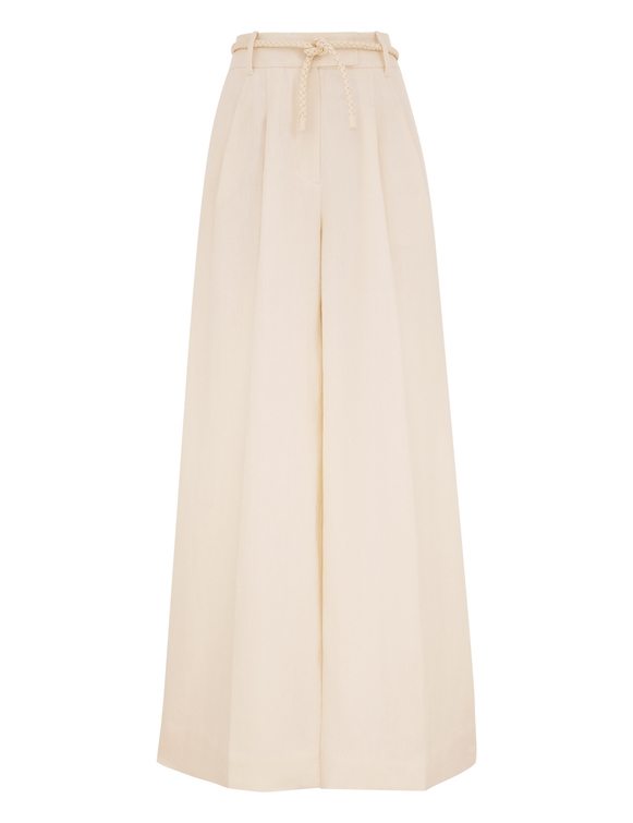 Crush Linen Wide Leg Pant