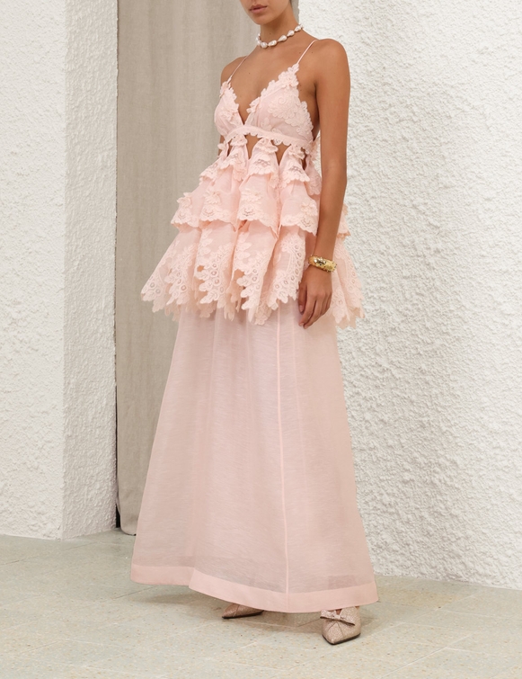 Crush Tiered Lace Maxi Dress