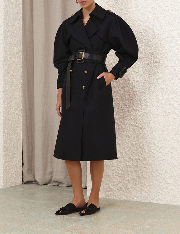 Crush Barrel Trench Coat