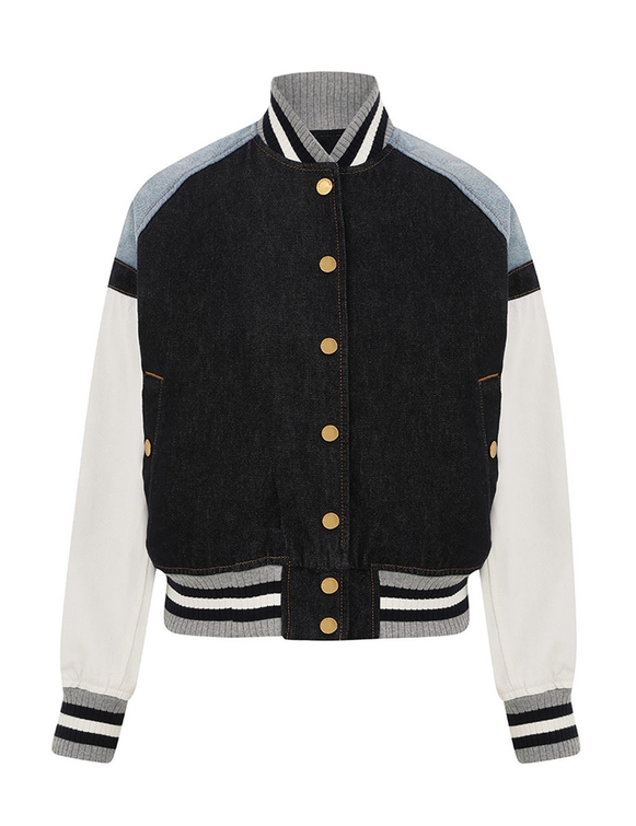 Crush Denim Bomber Jacket