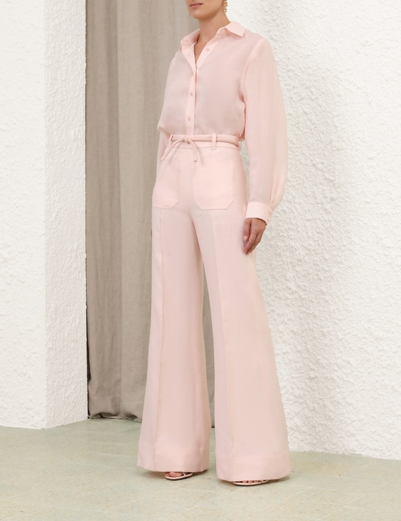 Crush Linen Flare Pant