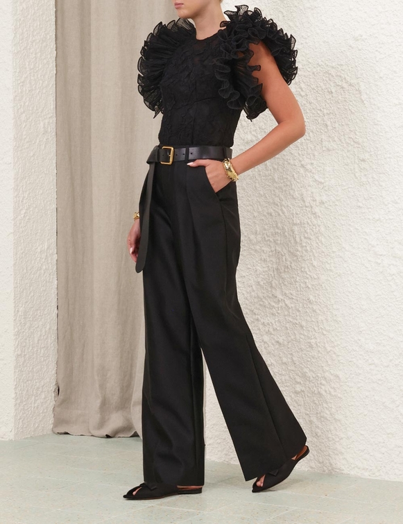 Crush Lace Frill Bodice