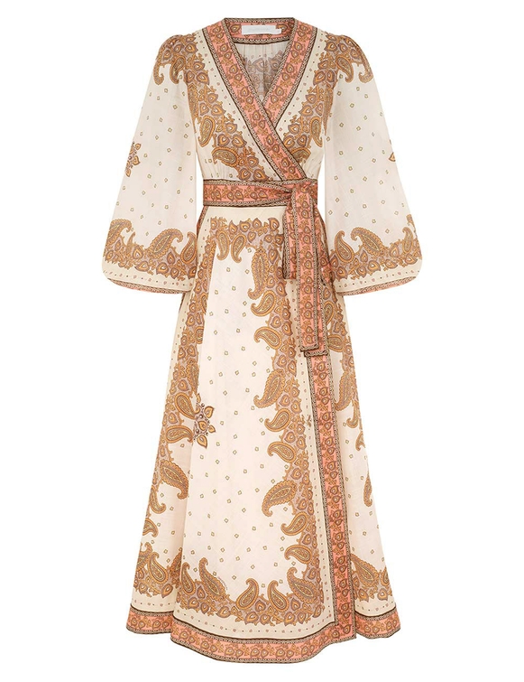 Maxine Midi Wrap Dress