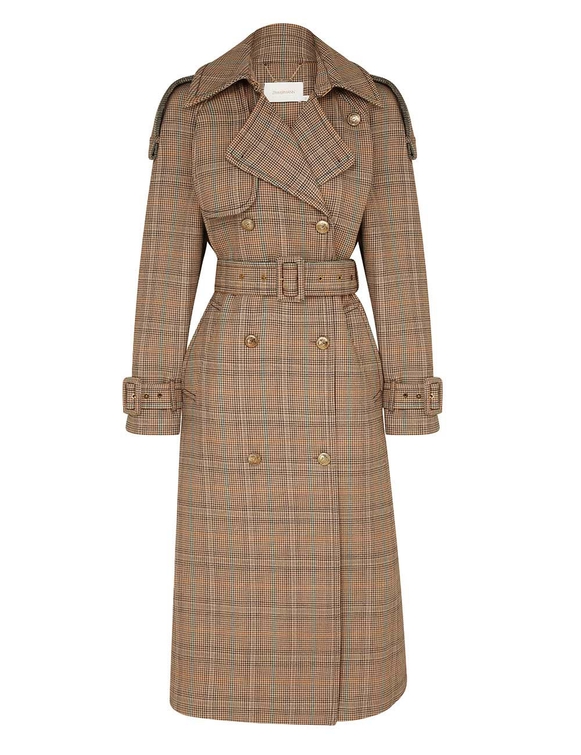 Eden Checked Trench Coat