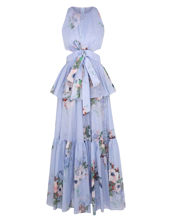 Everley Draped Bow Midi Dress