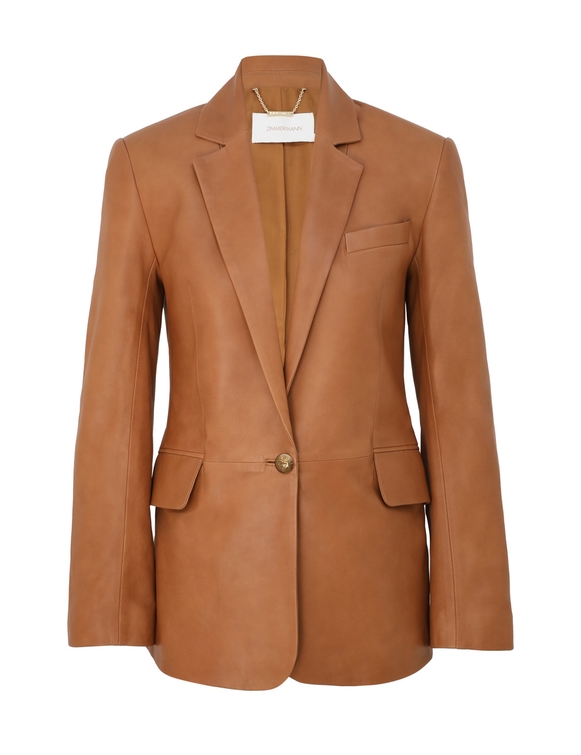 Crush Leather Blazer