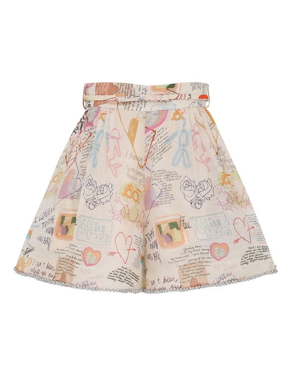Crush Belted Tuck Skort