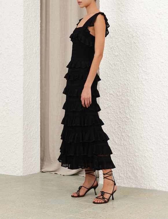 Illuminate Lace Frill Midi