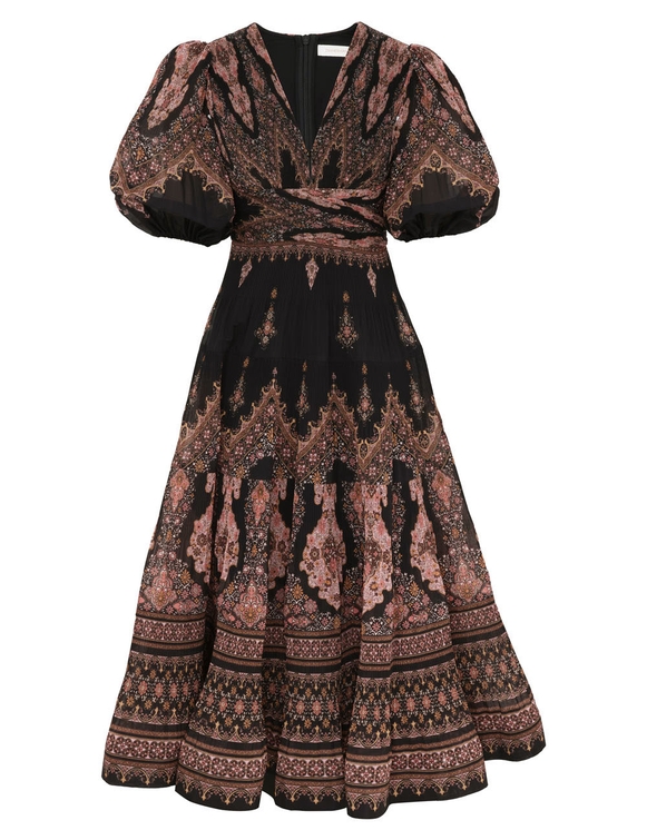 Pleated Midi Dress