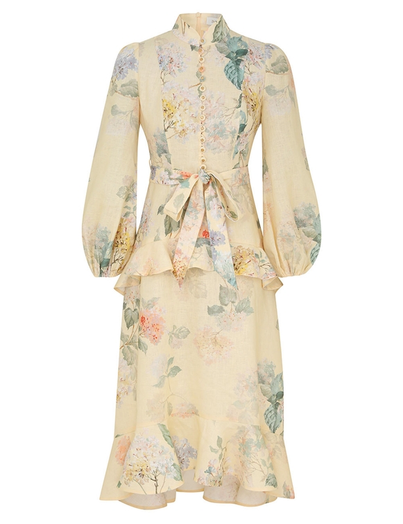 Illuminate Peplum Midi Dress