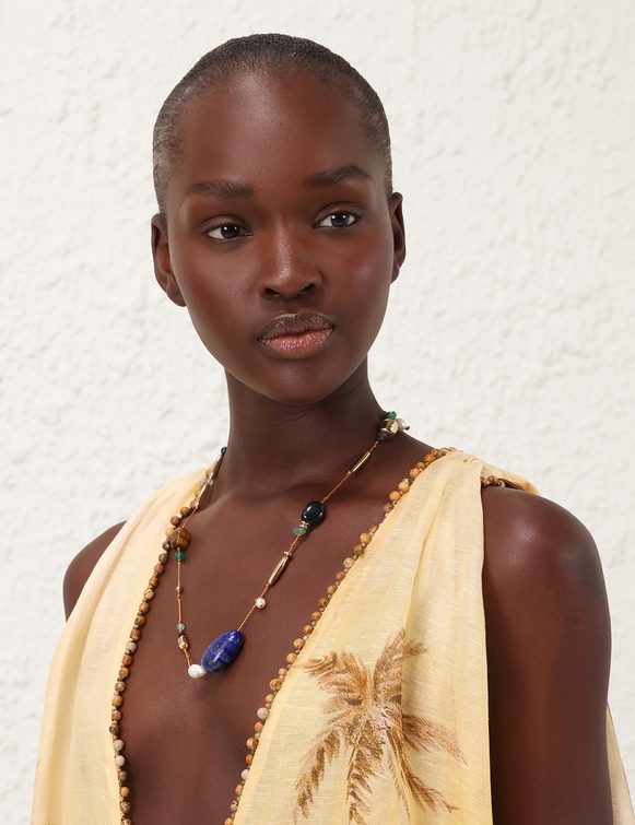 Mellow Stone Beaded Necklace