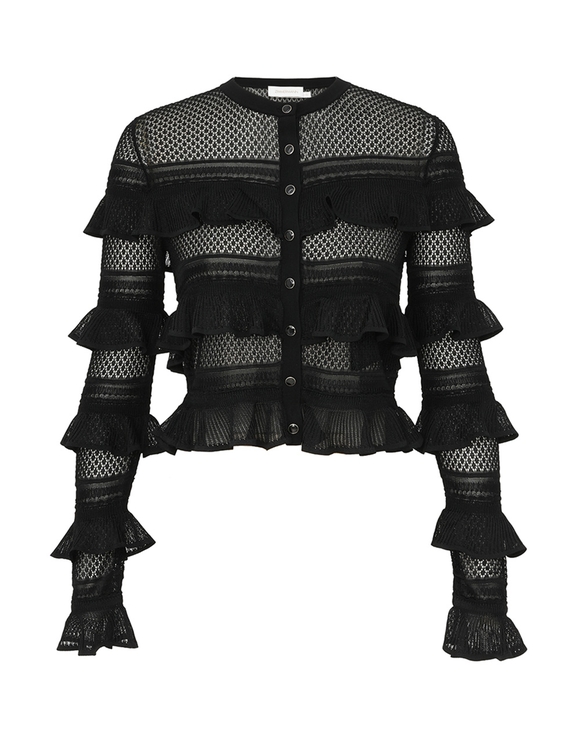 Illuminate Lace Frill Cardigan