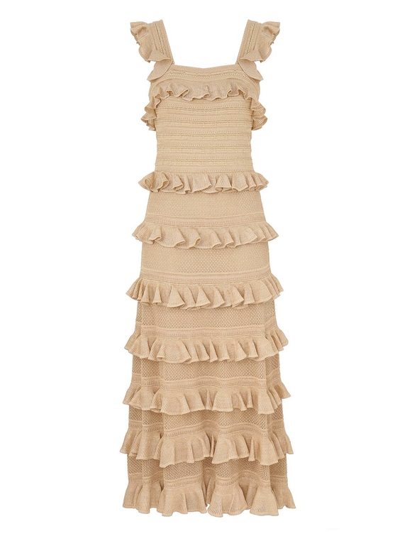Illuminate Lace Frill Midi