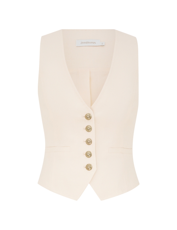 Crush Linen Waistcoat