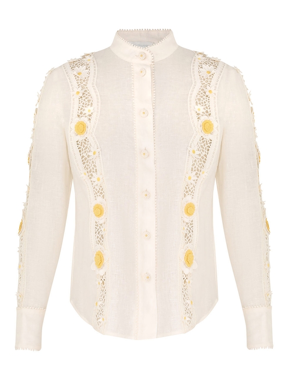 Everley Flower Trim Shirt