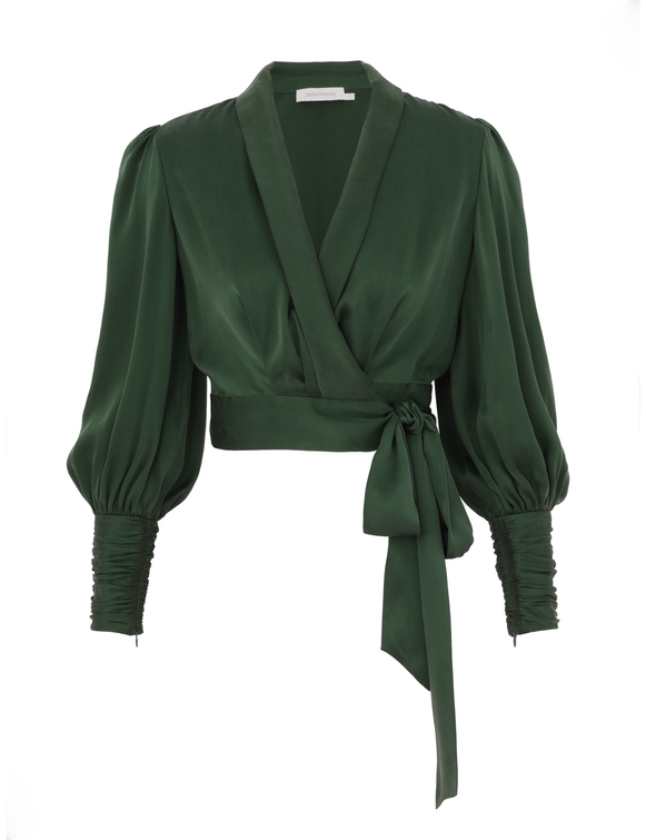 Silk Wrap Top
