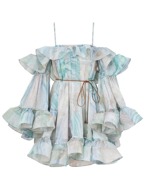 Illuminate Flounce Mini Dress