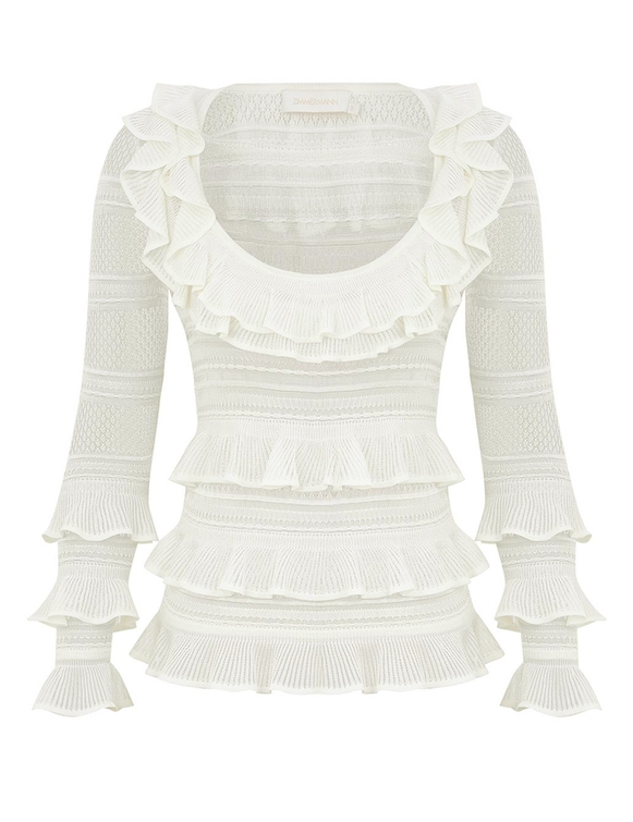 Illuminate Lace Frill Top