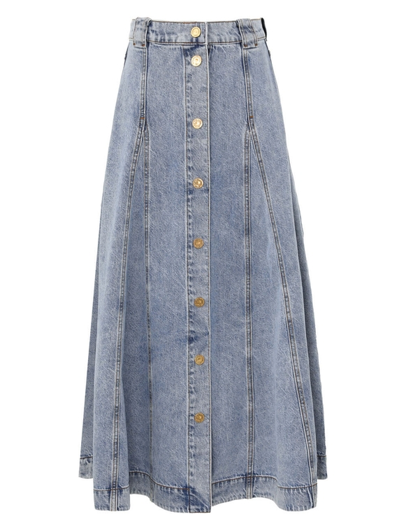 Denim Flare Skirt