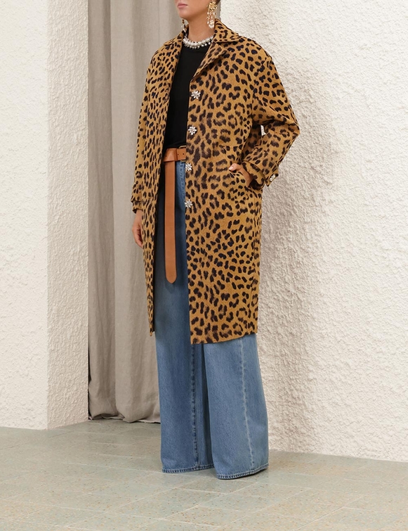 Crush Jacquard Barrel Coat