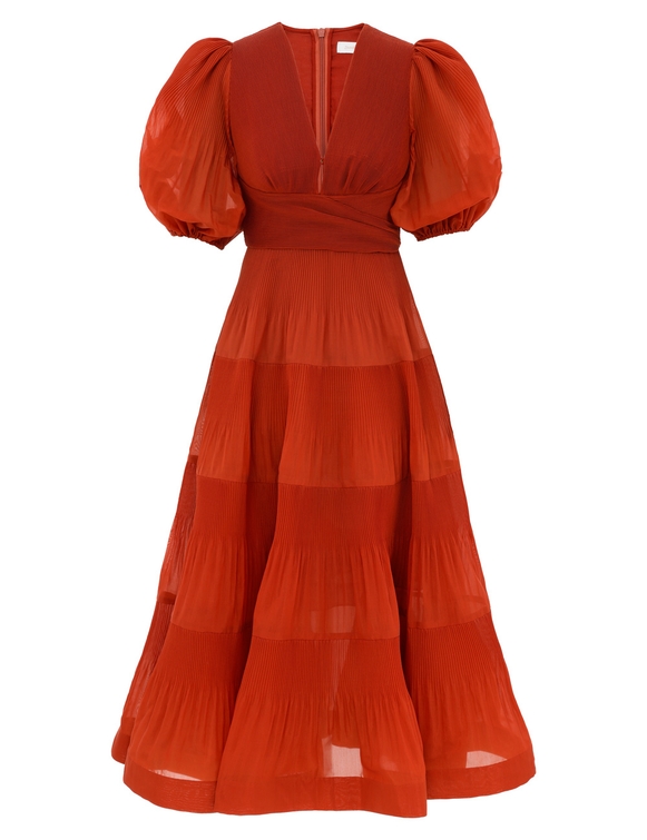 Pleated Midi Dress