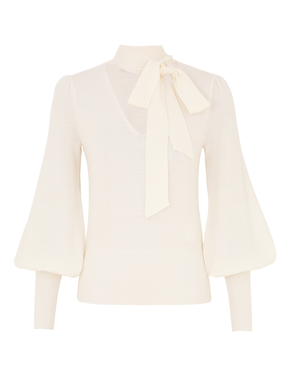 Tie Neck Sweater