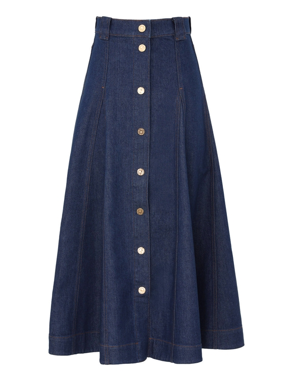 Denim Flare Skirt