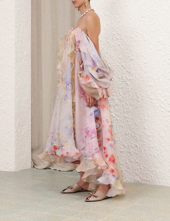 Crush Strapless Ruffle Dress