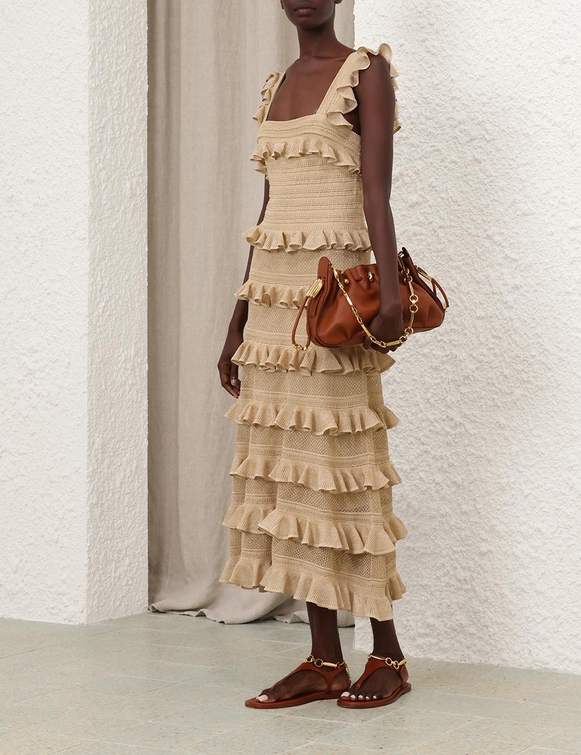 Illuminate Lace Frill Midi