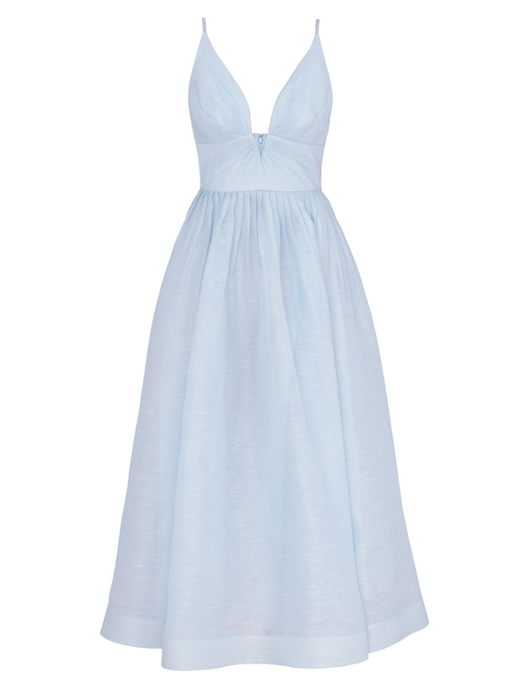 Illuminate V Neck Midi Dress