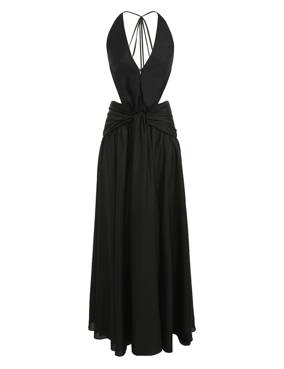 Rhiannon Plunge Halter Maxi